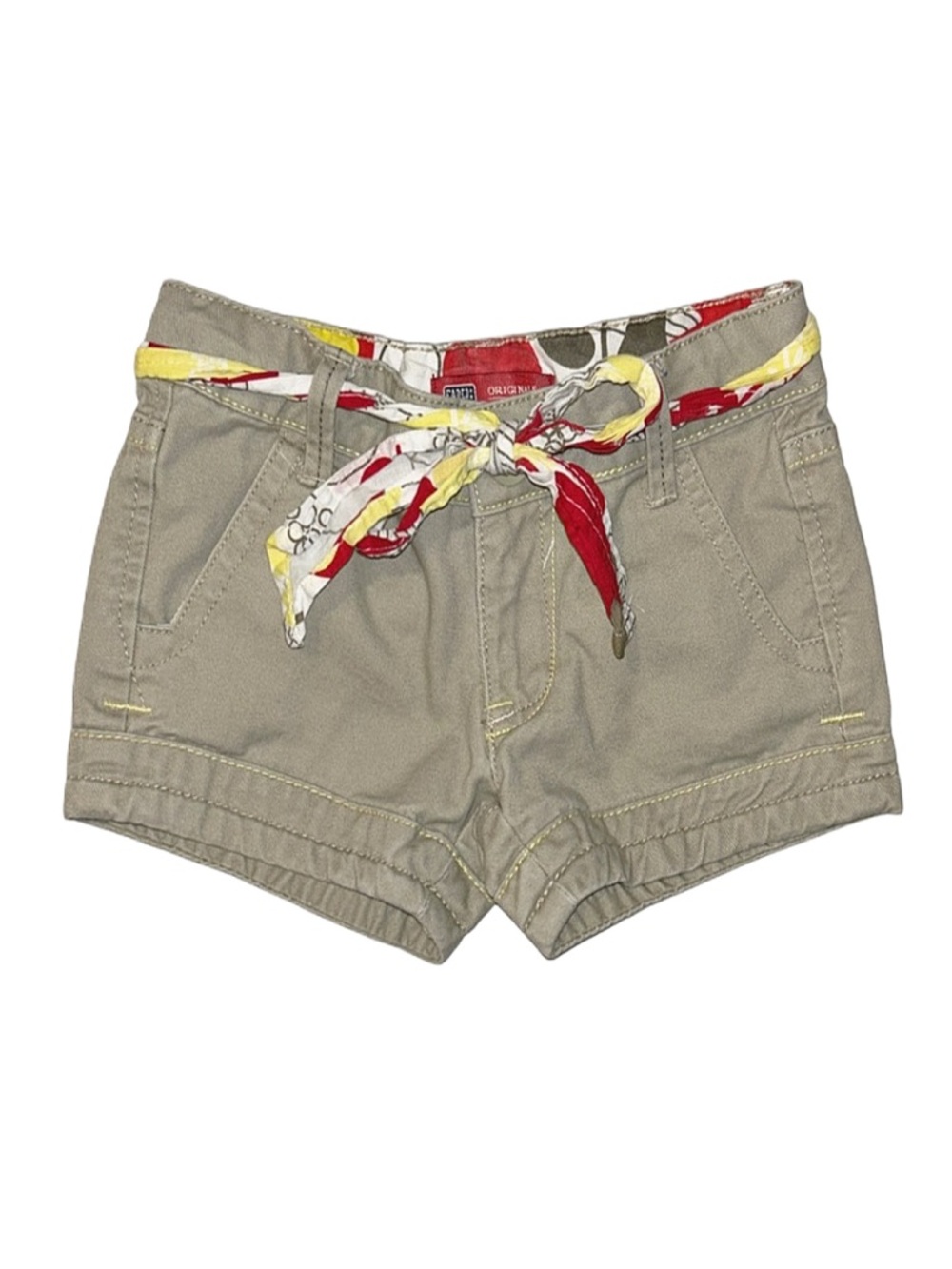 FADED GLORY Girl's Khaki Shorts Size 5 Adjustable Waist